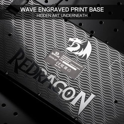 Redragon K516 Shiva TKL Wired RGB Membrane Gaming Keyboard, 87 Keys Mechanical-Feel Keyboard w/Smooth Linear Switch, On-Board Macro & Dedicated Multimedia Keys, 16.8M RGB Backlit, Software Supported - size: 87 Keys