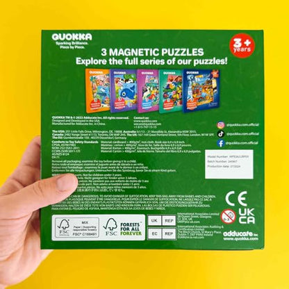 Magnetic Puzzles for Toddlers 3-5 - Kids Travel Toys for Boys and Girls | 36 Pieces Sudoku Toddler Puzzles Ages 2-4 - Jurassic Kids Travel Game Ages 4-6 – Car Airplane Road Trip Games - color: 10. Dino 36 Pcs