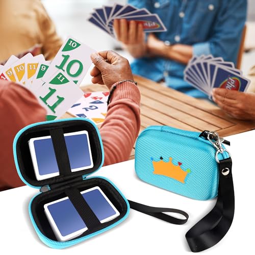 Travel Card Games Case Compatible with Card Games Set, Playing Card Case Compatible with UNO Card Game (Not Including Cards) (Blue)