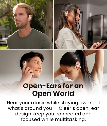 Cleer ARC 4 Plus Open Ear Earbuds, White - color: White