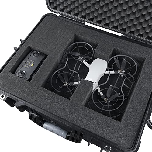MEIJIA All Weather IP67 Waterproof Hard Camera Case,Hard Protective Case,Hard Case with Customizable Foam,Fit Use of Drones,Camera,Equipments,Pistols(Black,18.5 x14.06x6.93inches) - color: Black, size: 18.5 x14.06x6.93inches