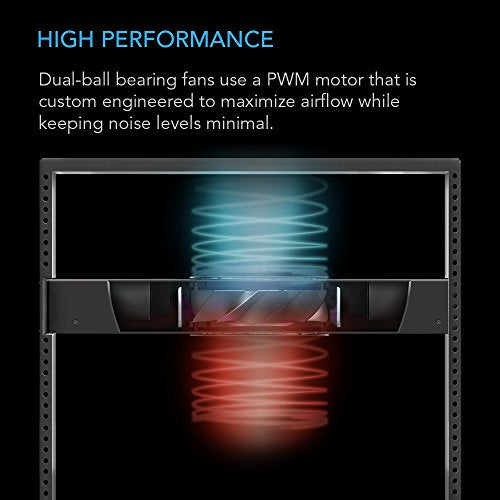 AC Infinity CLOUDPLATE T2, Rack Mount Fan 1U, Top Exhaust Airflow | Designed for Cooling AV, Home Theater, Network 19” Racks