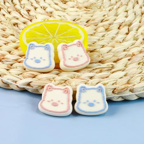 PERFECTSIGHT Cute Westie Switch 2 Joycon Thumb Grips Caps, 4 PCS Switch2 Kawaii 3D Silicone Analog Thumbstick Button Cover for NS Switch 2 Joystick Caps, Dog - color: Pink+Blue Westie