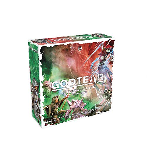 Steamforged Games: Godtear the Board Game (Eternal Glade Starter Set) | 2-Player Tabletop Skirmish, Includes Nia and Morrigan, 3 Quartzlings, 5 Cold Bones, Battlefield, Dice, Tokens, (2 Players) - style: Eternal Glade Starter Set