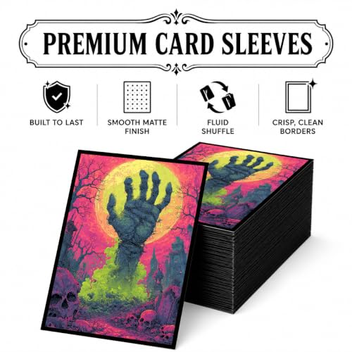 MTG Card Sleeves Matte -100 PCS Trading Card Game, Size 2.6 x 3.6 inches, Suitable for All TCG Card Games Protective (Undead Grave) - color: Undead Grave