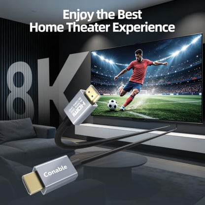 8K HDMI 2.1 Cable 6FT (10-Pack), Certified 48Gbps Ultra High Speed HDMI Cable, 10K 8K@60Hz, 4K@120Hz, HDCP 2.2&2.3 eARC HDR 10 Dolby DTS:X, Compatible with PS5/Blu-ray/HDTV/Roku TV/Switch 2/Mac mini - size: 6FT, style: 10-Pack