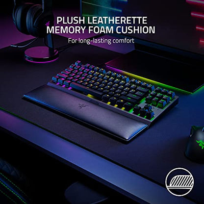 Razer Ergonomic Wrist Rest for Tenkeyless Keyboards: Plush Leatherette Memory Foam Cushion - Anti-Slip Rubber Feet - size: TKL- Tenkeyless, style: Memory Foam