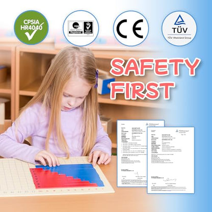 MONTESSORI OUTLET Addition Strip Board for 3-6 Years Montessori Education at School and Home - style: Addition Strip Board