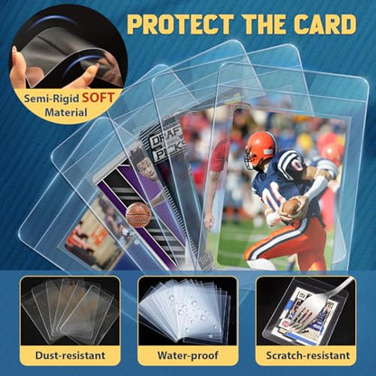 SAMYUCHO 500ct Semi-Rigid Card Holder and 500ct Penny Sleeves with 1/2" Lip | Double Protection, Trading Card Protector for PSA SGC BGS CSG Graded Card Submissions, For Grading Collection Storage Present - size: 500pcs+500pcs