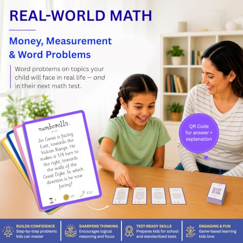 Numberella Deluxe Math Board Game for Kids – Level 1 | Ages 7–10, Grades 2–4 | Mental Math & Times Tables | Award-Winning Data-Proven STEM Game | Family, Homeschool & Classroom | 432 Questions
