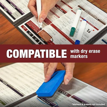 TIDYBOSS 4-Panel Customizable DM Screen with 50 Pieces Erasable Acrylic Initiative Trackers | Dungeons and Dragons Starter Set | DND Starter kit d&d Accessories | DND Gifts | DND dm Supplies