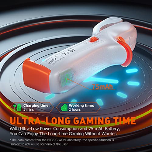 BIGBIG WON Mobile Gaming Triggers, Mobile Game Controllers Plug and Play for iOS and Android Phone 4.7-6.5 inches Game Trigger for PUBG/Fortnite/COD White (M1-1 Piece)