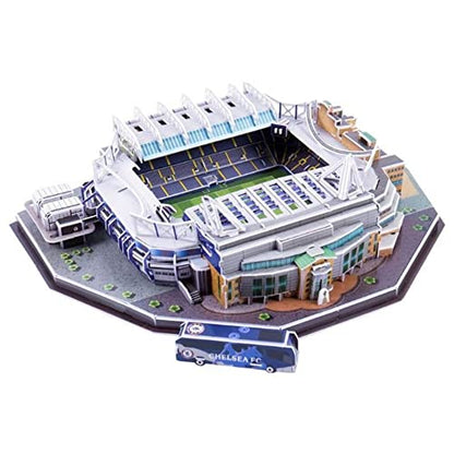 Classic Football Stadium Puzzle,3D Puzzle Soccer Club Venues,3D Paper Model Building Puzzle Kit, Soccer Stadium Souvenir Gift,Handmade Puzzle Ornaments，Cardboard Model (Stamford Bridge Stadium) - color: Stamford Bridge Stadium
