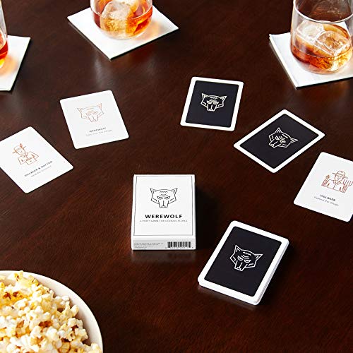 Stellar Factory Werewolf Party Game, Up to 35 Players, Ages 12+ | Social deduction & bluffing gameplay; 50 cards, 9 roles incl. Seer, Doctor & Witch; Made in USA cardstock.