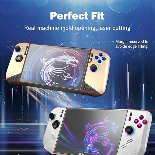 [Matte 2 Pack] 9H Tempered Glass Screen Protector Compatible with 2025 MSI Claw A8/ Claw 8 AI+ A2VM Handheld Game Console (8 inch), Anti-Scratch, Anti-Fingerprint, Bubble-Free - color: Matte