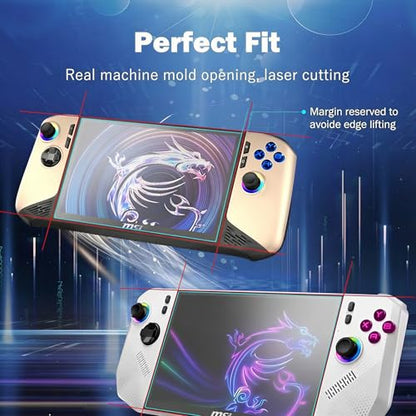 [Matte 2 Pack] 9H Tempered Glass Screen Protector Compatible with 2025 MSI Claw A8/ Claw 8 AI+ A2VM Handheld Game Console (8 inch), Anti-Scratch, Anti-Fingerprint, Bubble-Free - color: Matte