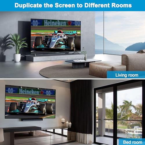 HDMI Splitter 1 in 2 Out, 4K HDMI Splitter for Dual Monitors | Dual Monitors Adapter Support 4K 3D 1080P, Compatible for PS4 Blu-Ray Player FireStick HDTV and More - size: 1 in 2 out