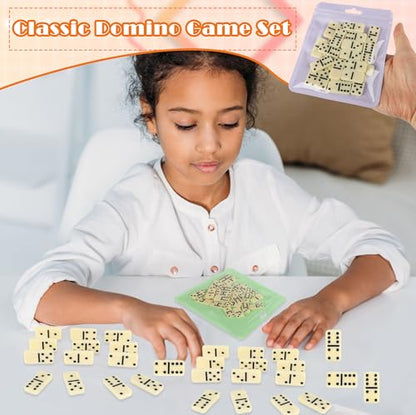 15 Pack Domino Game Set Double 6 Dominoes Classic Board Games Bulk for Adults Kids Educational Toys Chain Reaction Sets