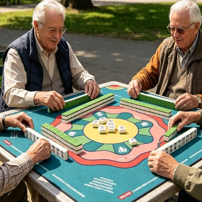 Mahjong Mat with Rule, 31.5x31.5Inch American Mahjongg Table Mat (Aqua) | Anti-Wrinkle&Foldable Neoprene Mahjongg Travel Mat for Table with Learning Rule, Anti-Slip Noise Reduction Includes Carry Bag - color: Aqua
