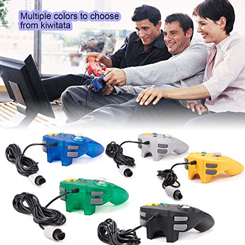 KIWITATA Retro N64 Mini Controller, Classic Wired N64 Game 64-bit Upgraded Joystick Controller for Video Game Console N64 System Yellow - color: yellow