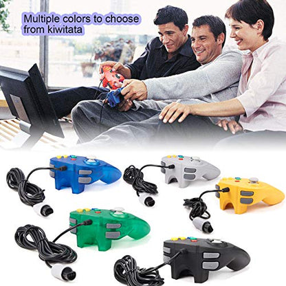 KIWITATA Retro N64 Mini Controller, Classic Wired N64 Game 64-bit Upgraded Joystick Controller for Video Game Console N64 System Yellow - color: yellow