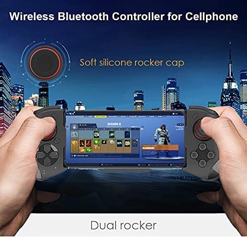 Megadream Mobile Gaming Controller for iPhone iOS Android PC Wireless Gamepad Joystick for iPhone 17/iPhone 16/15/14/12, iPad, MacBook, Galaxy S22/S21/S20, TCL, Tablet, PC - 18+ Hour Battery Life - COD - color: Black
