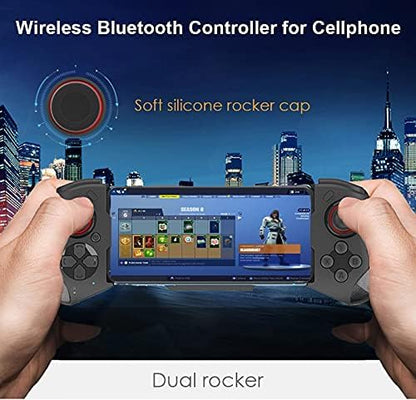Megadream Mobile Gaming Controller for iPhone iOS Android PC Wireless Gamepad Joystick for iPhone 17/iPhone 16/15/14/12, iPad, MacBook, Galaxy S22/S21/S20, TCL, Tablet, PC - 18+ Hour Battery Life - COD - color: Black