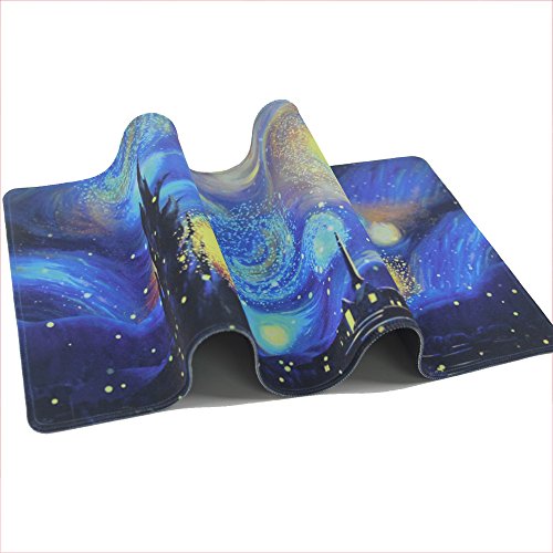 LIEBIRD® Extended XXXL Gaming Mouse Pad - Dimension - Portable with Extended XXL Size - Non-Slip Rubber Base - Special Treated Textured Weave with Precision Control (Starry Night) - color: Starry Night