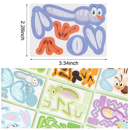 LOMIMOS Educational 3D Cartoon Puzzle,3D Cartoon Jigsaw Creative Learning Model for for Boys & Girls Art DIY Craft Gift Decor (Insect) - style: insect