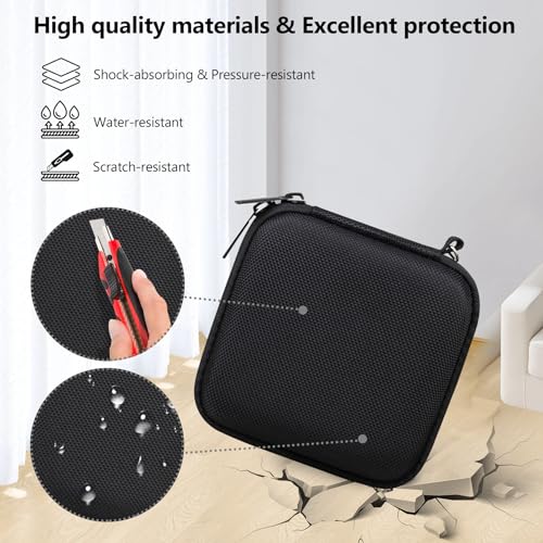 Supmay Hard Carrying Case for Anbernic RG Rotate/ RG34XXSP/ RG35XXSP Retro Handheld Game Console/ Game Boy Advance SP, Retro Game Travel Storage Holder with Mesh Bag for Battery, USB Cable, Black - color: Black