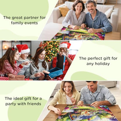 500 Pieces Puzzle for Adults, Flower Garden Puzzle for Adults, Beauty House Jigsaw Puzzles 500 Pieces Challenging Game Home Decor Birthday Party Gift Toy for Adult Seniors, 20.5 * 15 inch - style: Flower Garden