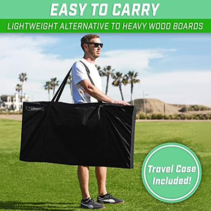 GoSports Portable Cornhole Sets, 8 Styles – Choose 4 x 2 ft or 3 x 2 ft - Boards Include 8 Bean Bags, Travel Case, and Game Rules - style: 4 x 2 ft Classic