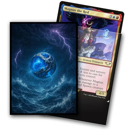 MTG Card Sleeves - Element Series (Earth/Fire/Wood/Water/Dark) - Ultra Clear Front & Matte Finish Back, 100 Count Standard Size Matte Art Sleeve for Magic The Gathering (Abyssal Tear) - color: Abyssal Tear