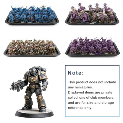 Miniature Storage Case for Display, 17"x13.7"x15.2" Large Capacity for Warhammer 40K，Aluminum Alloy Frame & 5-Layer Steel Trays & Double Locks, Board Game Transport & Collection Event Use