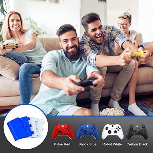 Battery Cover for Xbox Core Controller, Replacement Back Door Lid for Xbox Series X/S, Battery Caps Shell Repair Part for Wireless Controller Remote Pack of 4 (Blue +White)