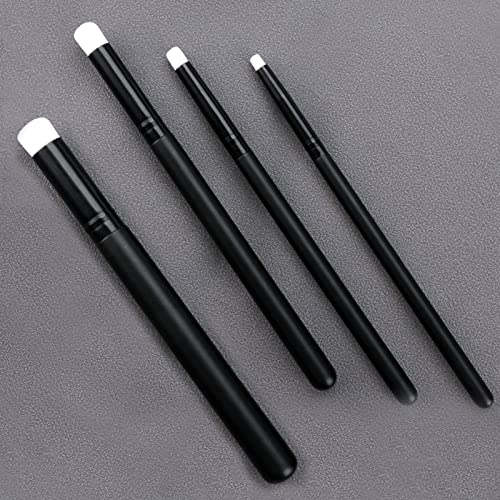 UNIMEIX Mini Blending Brushes for Card Making, Dry Miniature Painting Set Background Blender Paint Brushes Small Detailed Paint Watercolor Brushes (8 Pack) - color: Black