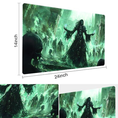 Board Game 14x24in MTG Playmat Compatible for OCG CCG RPG TCG Playmats (Legion of the Undead) - color: Legion of the Undead
