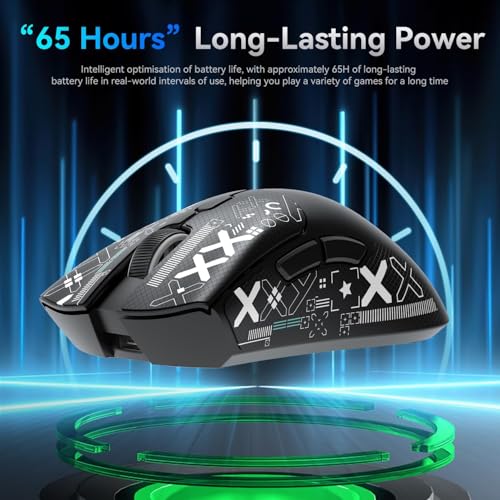 ATTACK SHARK X68HE 60% Wired RT 8K Keyboard and Wireless R1 Mouse-Moonlight | Adjustable Actuation,Hall Effect Mechanical Magnetic Switch,Coiled Cable,USB C/2.4Ghz/BT Ultralight 18K DPI Mice for PC Gamer - color: Moonlight, size: Keyboard Mouse