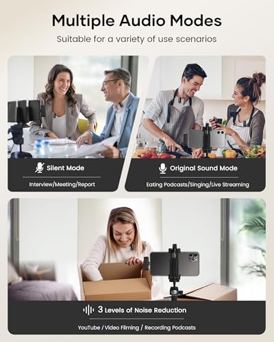 KUKIHO Wireless Lavalier Microphone with Charging Case, 36H Battery Life, Noise Cancellation, 135ft Range, Plug-and-Play Clip-On Mic for iPhone, iPad, Android, YouTube, Vlog, Live Streaming - color: Matte Black, size: With Case