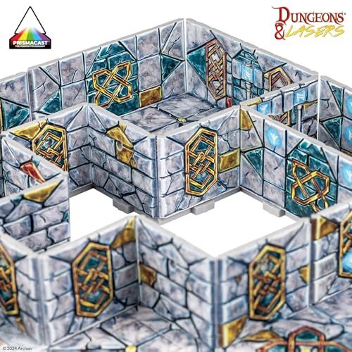 Dungeons & Lasers Prepainted Terrain Sets for DND and Tabletop RPG Games - 5E Compatible with 28mm-32mm Scale Miniatures - Modular Design for Fast Assembly (Halls of Ancestors) - style: Halls of Ancestors