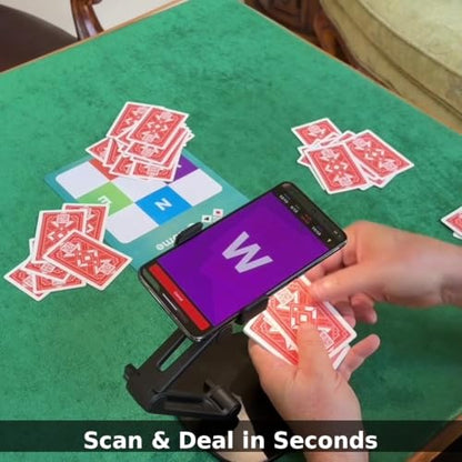 Smart Kit | Bridge Card Game Set with App for Real Duplicate Scoring at Home – 2 QR-Coded Decks, Winds Mat, Tablet Stand, 500 Hand Credits – Gift for Bridge Players & Couples