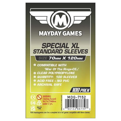 MayDay Games Tarot Card Sleeves 70x120mm - 100 Standard Clear Protectors, Perfect Fit Board Game Card Sleeves, 40 Micron, 100 Per Pack - MDG-7152