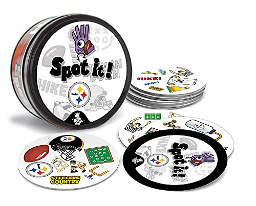 MasterPieces Game Day - NFL Pittsburgh Steelers Spot It Game For Kids, Adults, and Family - style: Pittsburgh Steelers