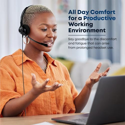 TruVoice Voicepro 20 Headset and Webcam Bundle | Double Ear USB Headset, 1080P Webcam, All-in-One Combination