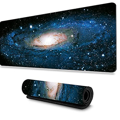 LIEBIRD® Extended XXL Gaming Mouse Pad - Portable Large Desk Pad for Laptop - Non-Slip Rubber Base (Universe) - color: Universe