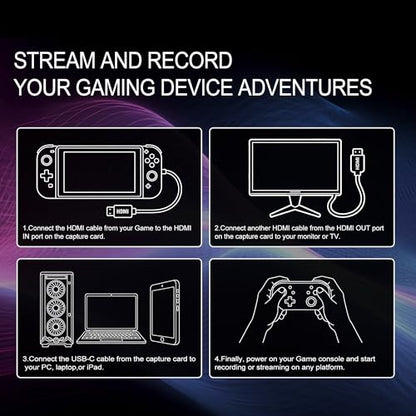 AVMATRIX 4K60 HDMI2.0 Game Capture Card USB 3.1 for PC/PS5/Switch Streaming | Zero-Latency Pass-through for Lag-free Gaming,4K60 Capture for Twitch/YouTube Streaming,Plug & Play with OBS, Zoom