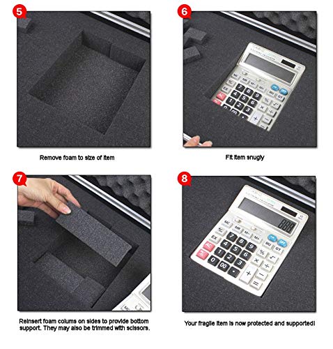 Ursae Minoris Elite Black Aluminum Case with Pluck Foam Interior for Transport and Storage of Collectible Items and Artifacts, Objets d’Art and Other Fragile Articles - size: Pluck Foam Compartment
