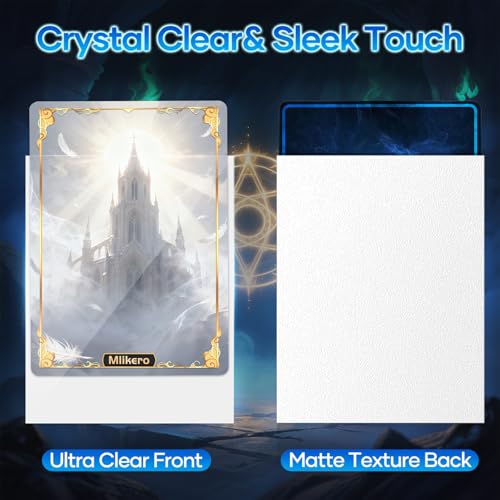 500 Count Card Sleeves, Matte Magic Card Sleeves, Smooth Shuffle & Tear Resistant, Fit for MTG, TCG, CCG (White) - color: White, size: 500 Pack