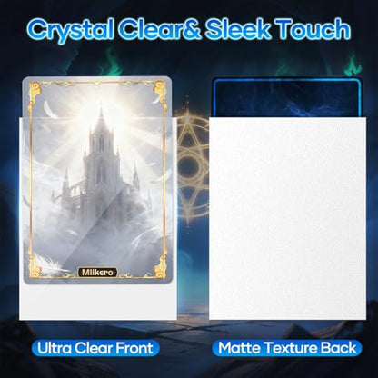 500 Count Card Sleeves, Matte Magic Card Sleeves, Smooth Shuffle & Tear Resistant, Fit for MTG, TCG, CCG (White) - color: White, size: 500 Pack