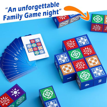 Puzzle Matching Games, Block Puzzle Games, Visual Recognition Matching Board Game, Family Night Board Game to Develop Kids Problem Solving Skills (Style A)